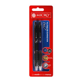 Bolígrafo Micro ziro retractil azul