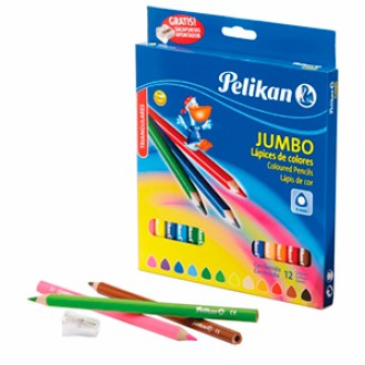 Pinturitas Pelikan jumbo triang. x 12 col largos