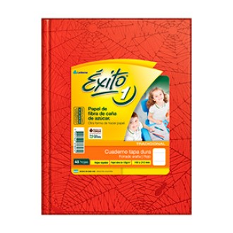 Cuaderno Exito araña rojo tapa dura 48 hs cuad