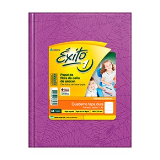 Cuaderno Exito araña lila tapa dura 48 hs ray