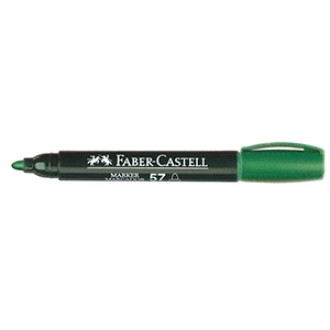 Marcador Faber-Castell 56/57 al agua punta redonda verde