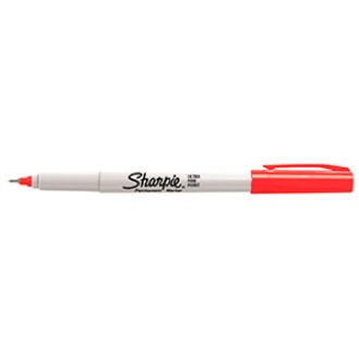 Marcador sharpie permanente ultrafino rojo