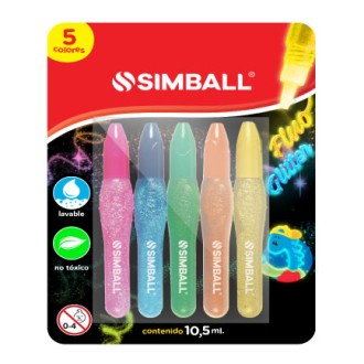 Adhesivo Simball fluo blister x 5